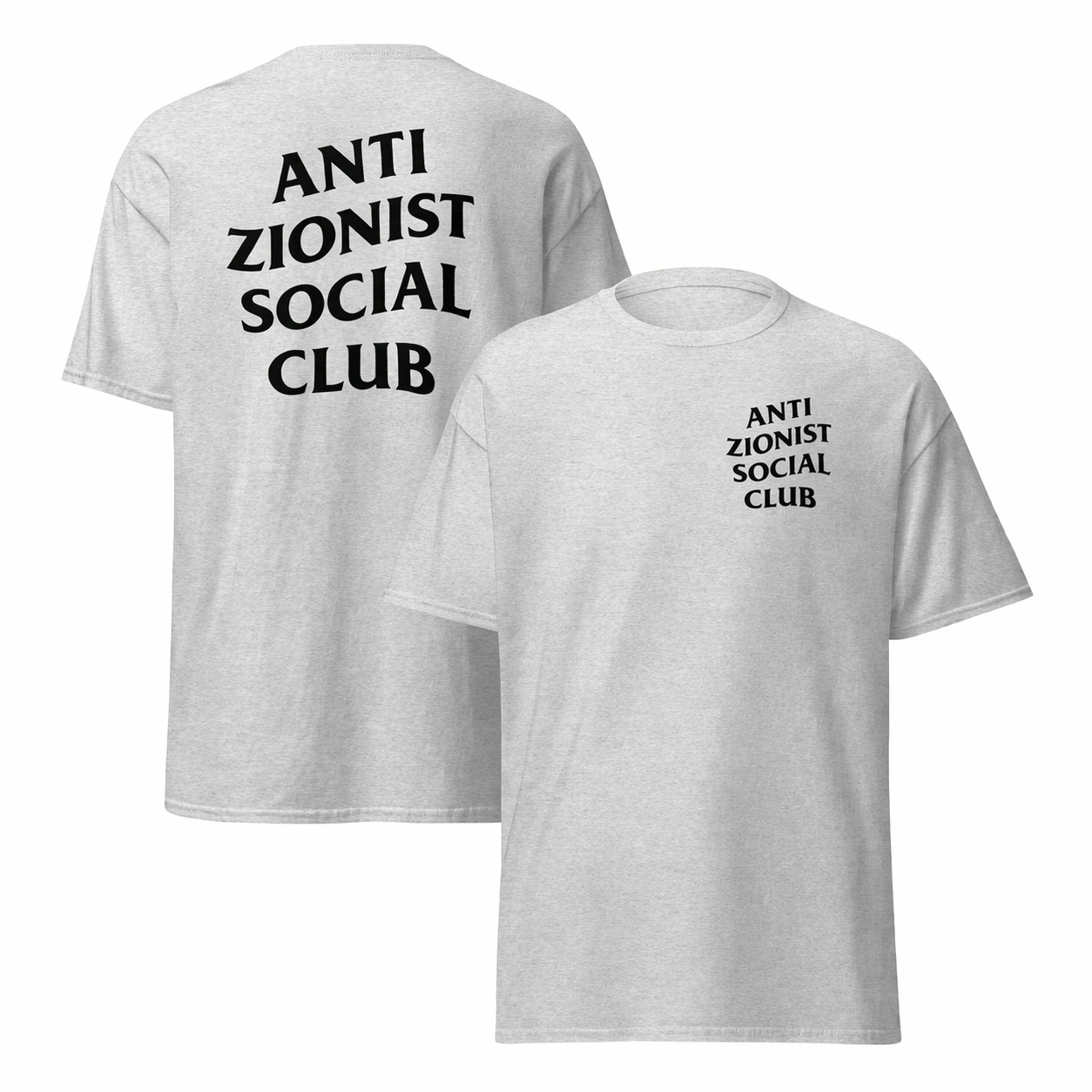 Anti Zionist Social Club Premium 2 sides Print Unisex classic tee